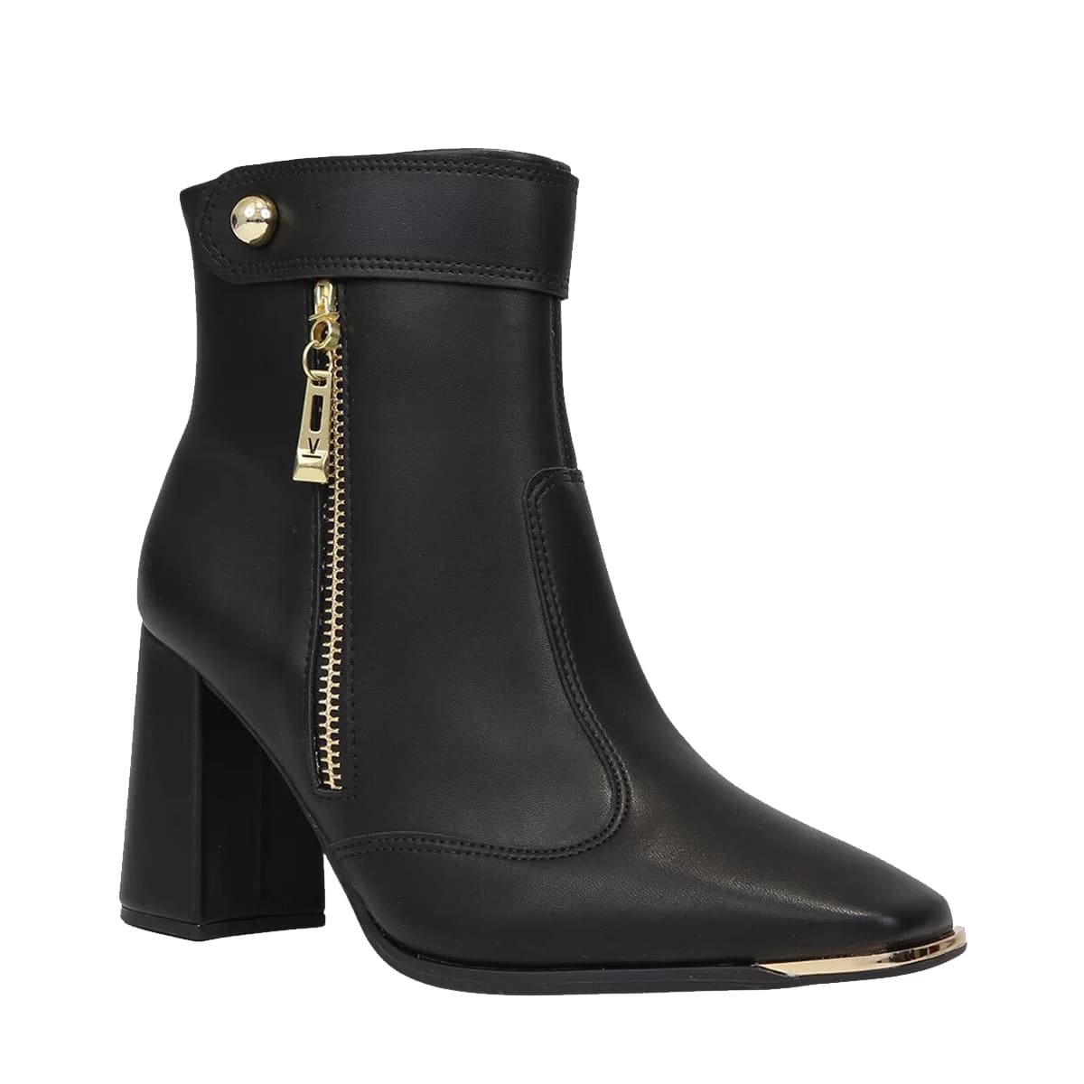 Bota Cano Curto Feminino Vizzano Preto 2