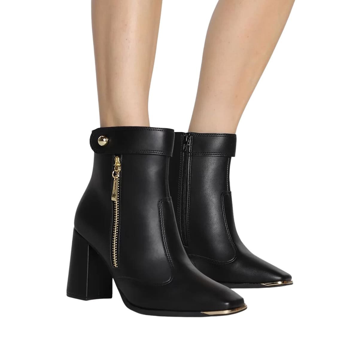 Bota Cano Curto Feminino Vizzano Preto 6