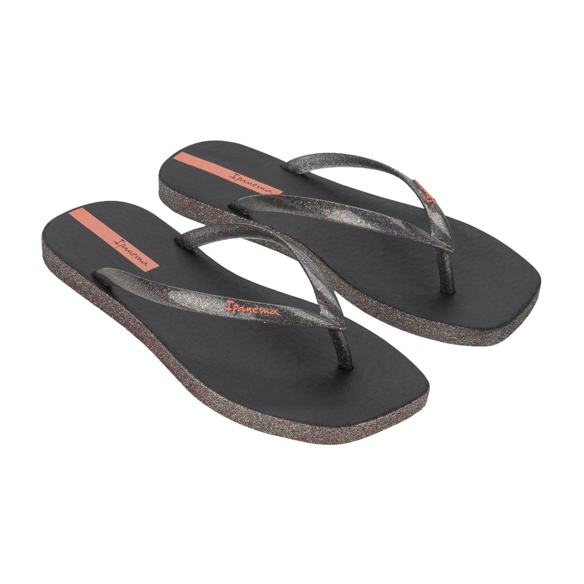 Chinelo de Dedo Glitter Lateral Feminino Ipanema Preto 1