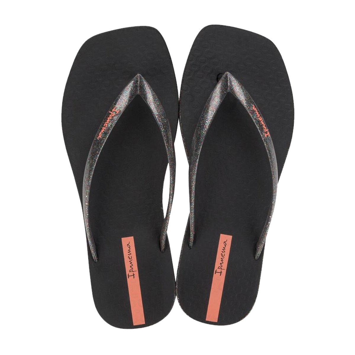 Chinelo de Dedo Glitter Lateral Feminino Ipanema Preto 2