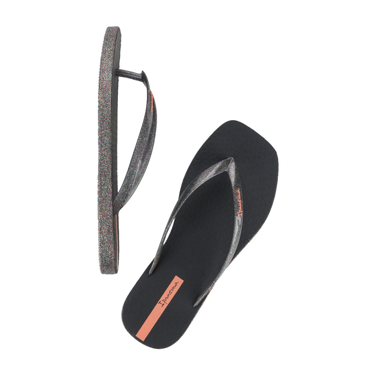 Chinelo de Dedo Glitter Lateral Feminino Ipanema Preto 3
