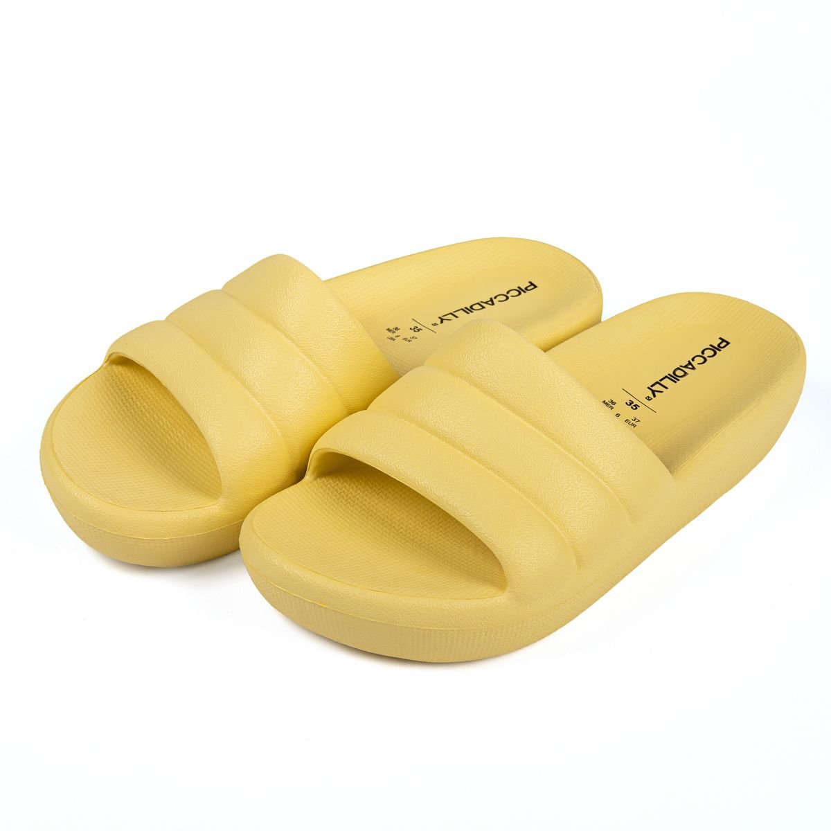 Chinelo de Dedo Slide Feminino Marshmallow Piccadilly Amarelo 2