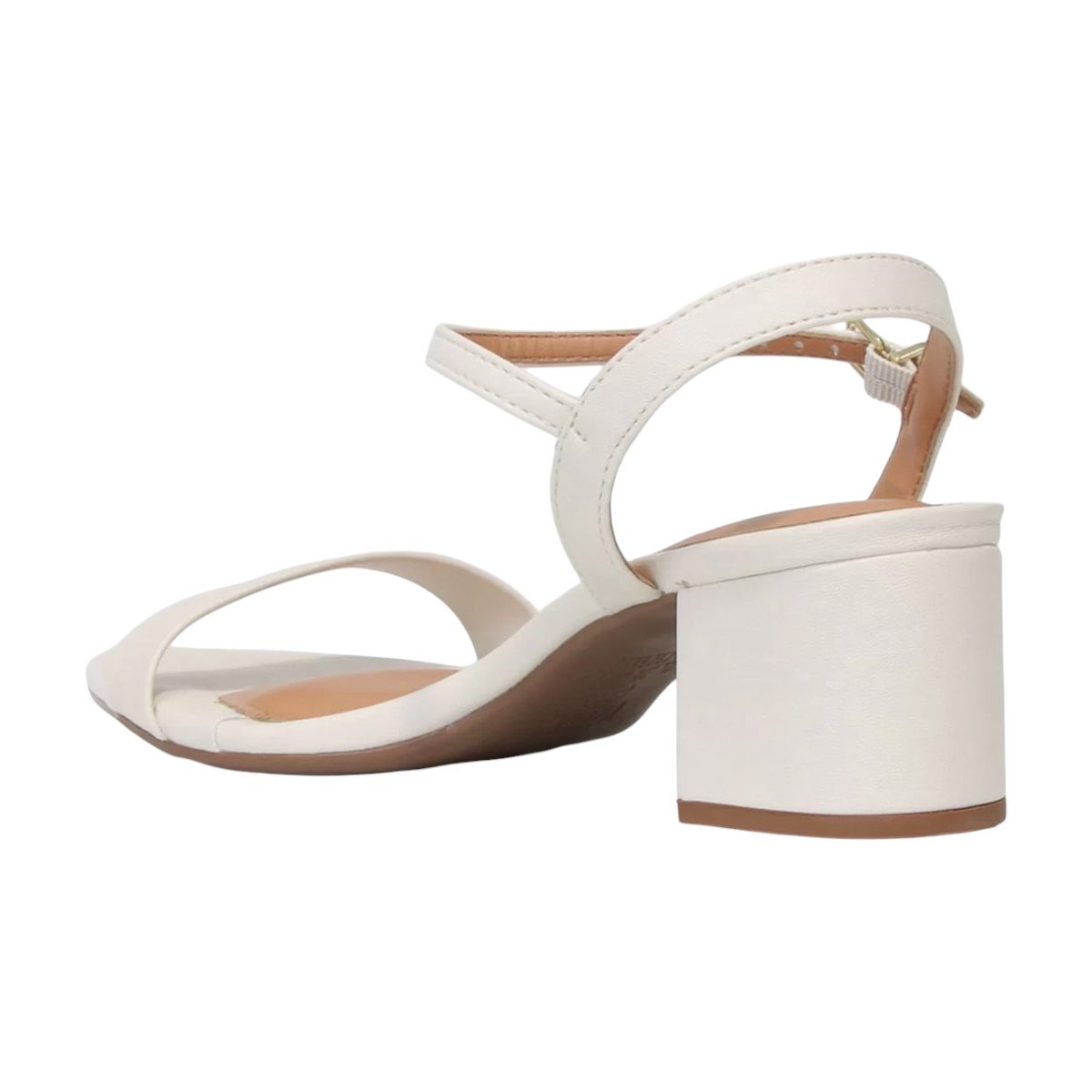 Sandália Salto Grosso Baixo Feminino Vizzano Branco 4