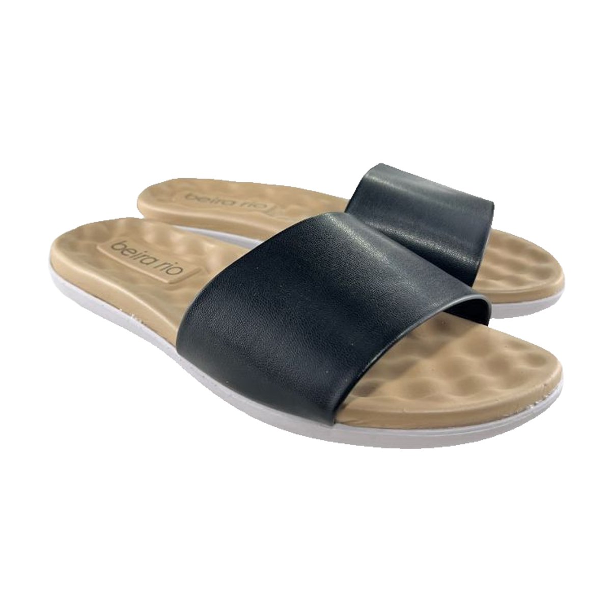 Sandália Rasteira Tira Slide Macia Feminina Beira Rio Preto 2