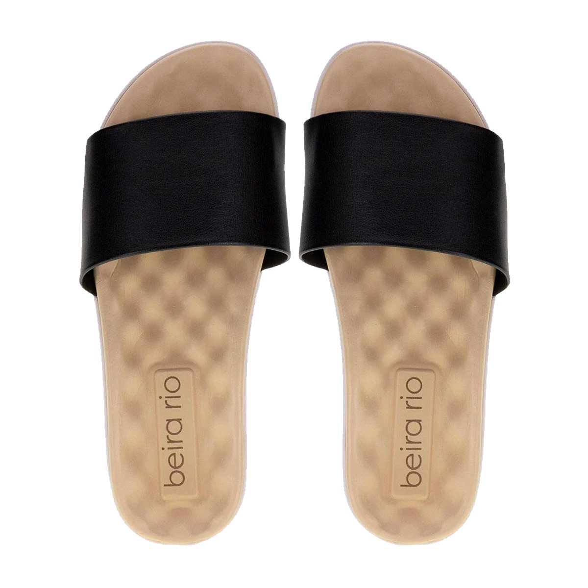 Sandália Rasteira Tira Slide Macia Feminina Beira Rio Preto 4