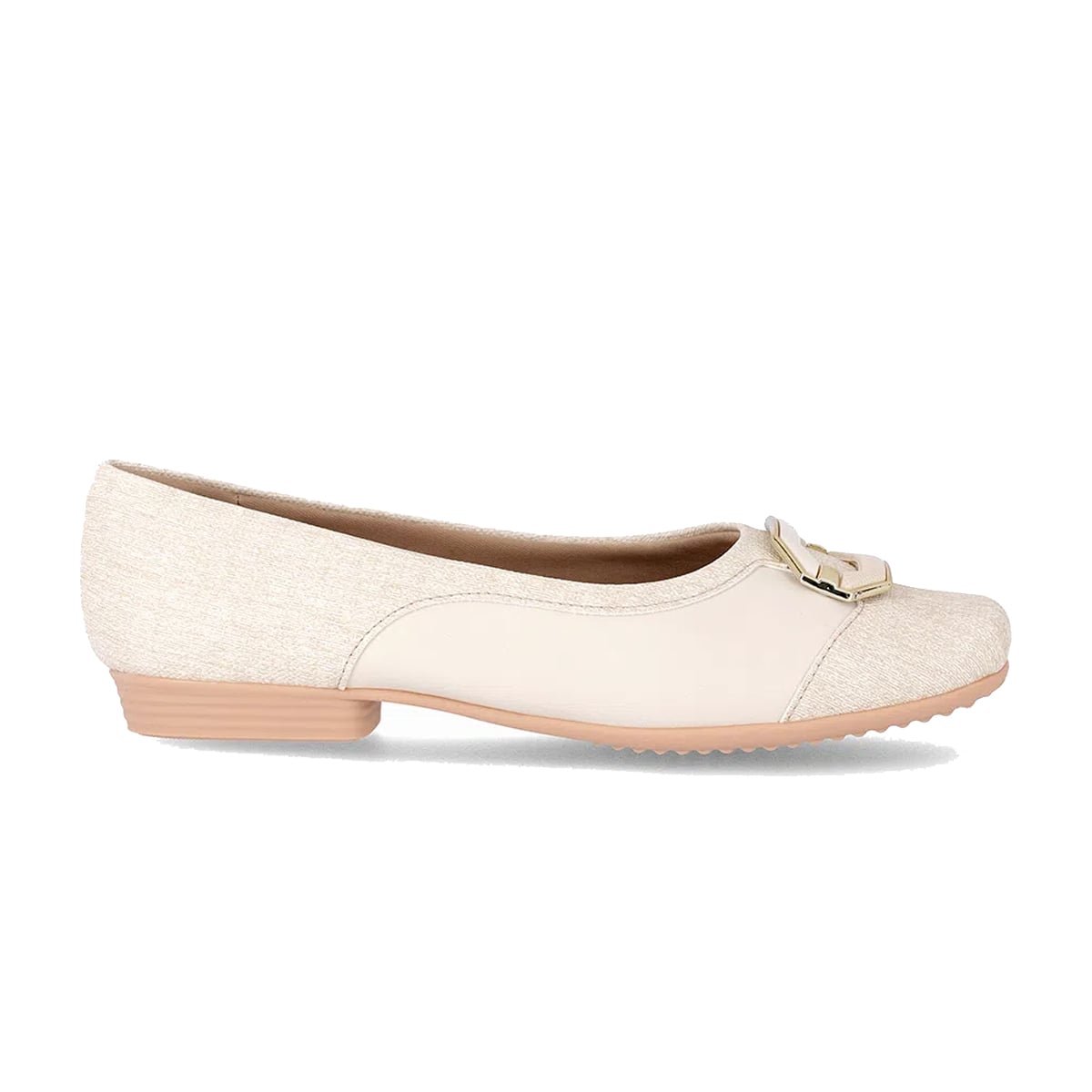 Sapatilha Salto Baixo com Acessório Feminina Piccadilly Branco 2