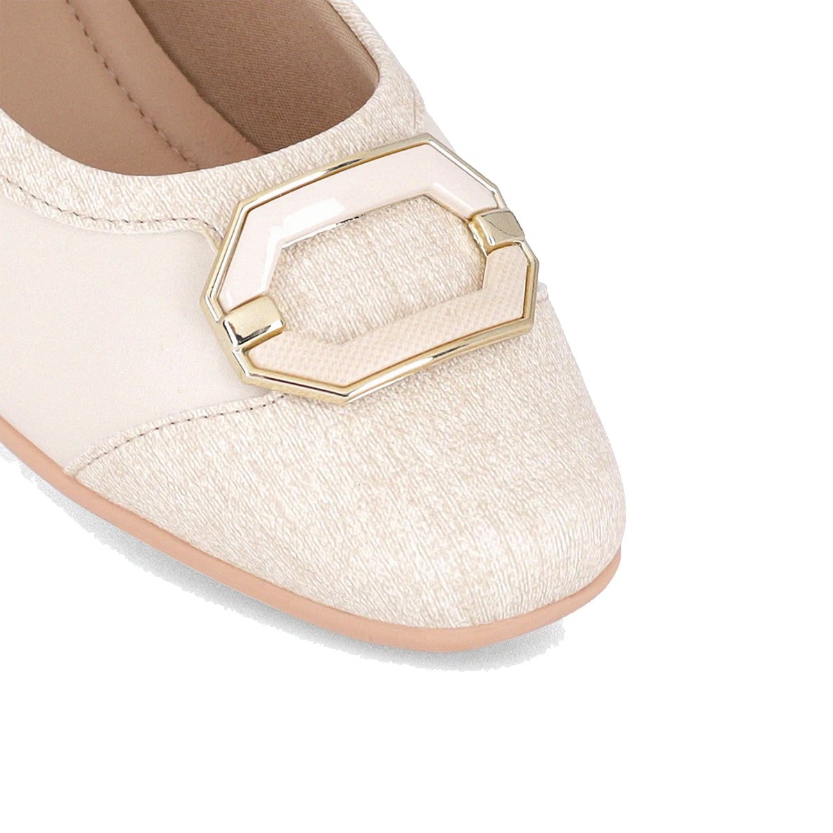 Sapatilha Salto Baixo com Acessório Feminina Piccadilly Branco 3