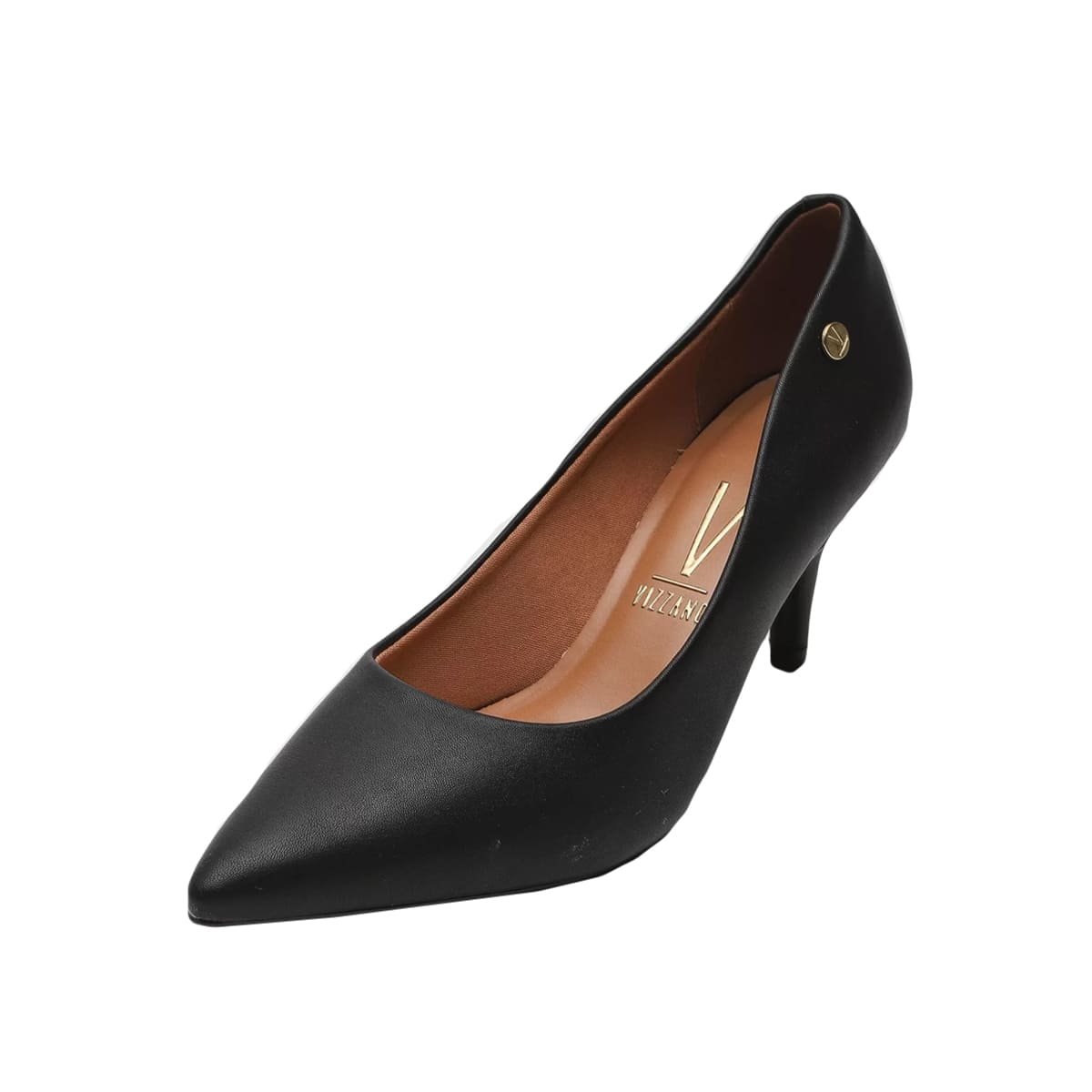 Sapato Scarpin Social Salto Baixo Feminino Vizzano Preto 2