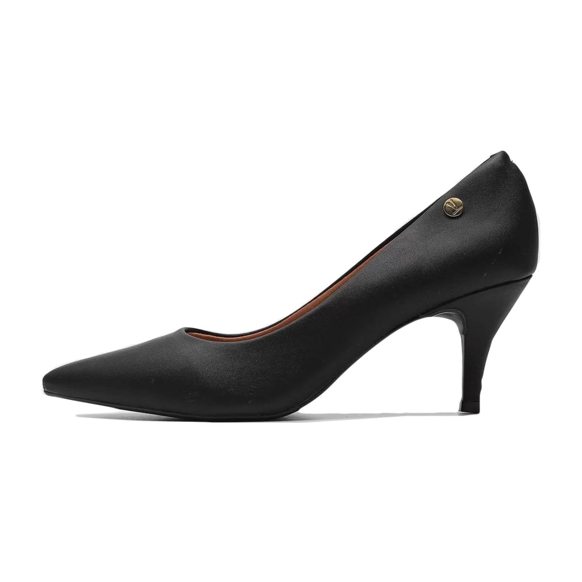 Sapato Scarpin Social Salto Baixo Feminino Vizzano Preto 3