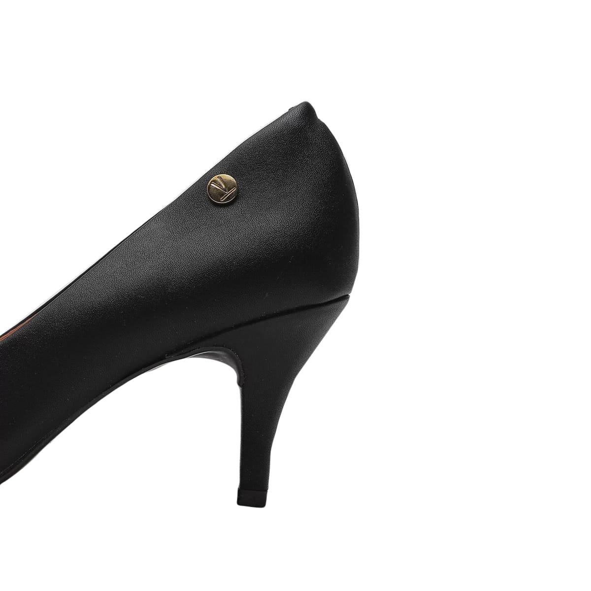 Sapato Scarpin Social Salto Baixo Feminino Vizzano Preto 5