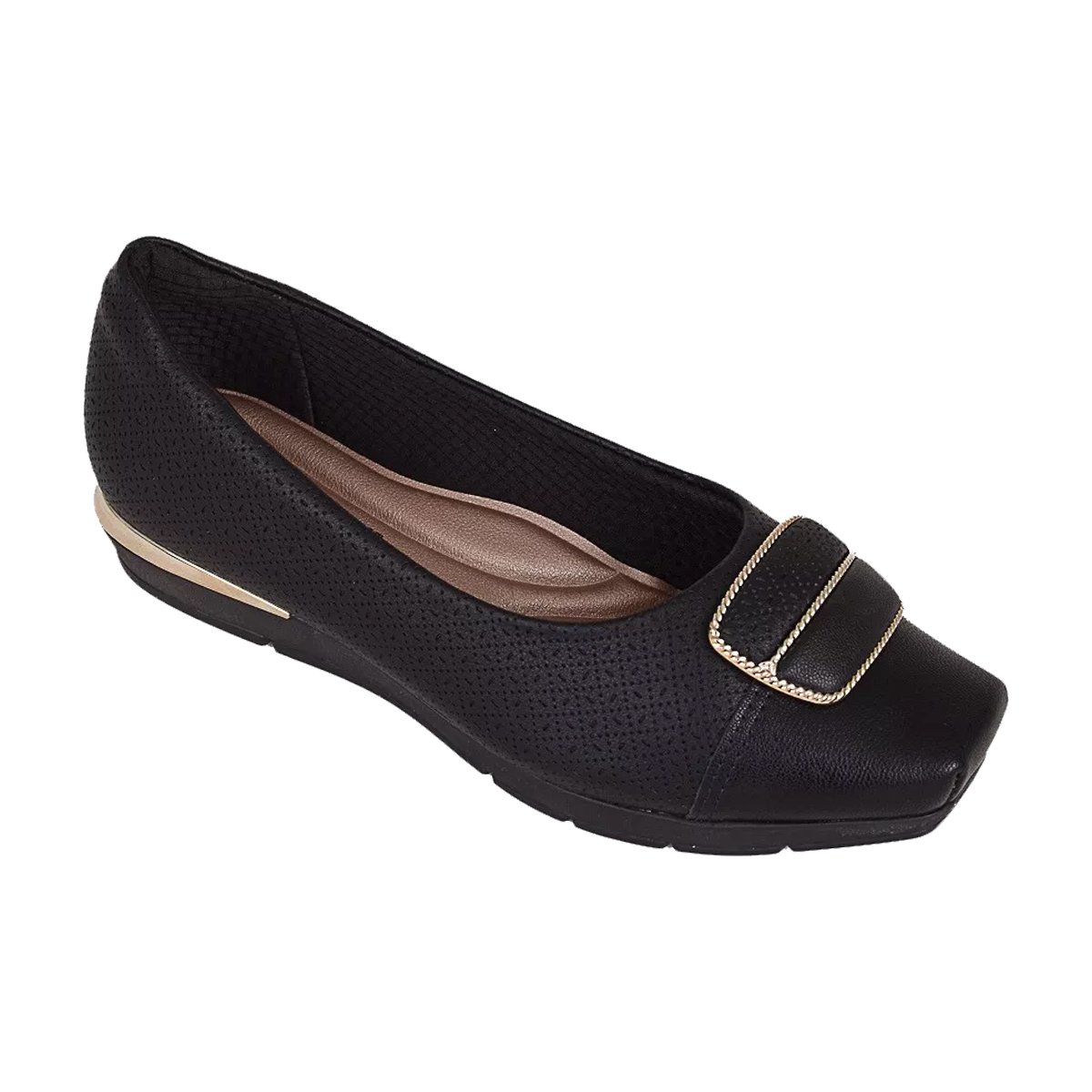 Sapato Confort Joanete Anabela Feminino Piccadilly Preto 2