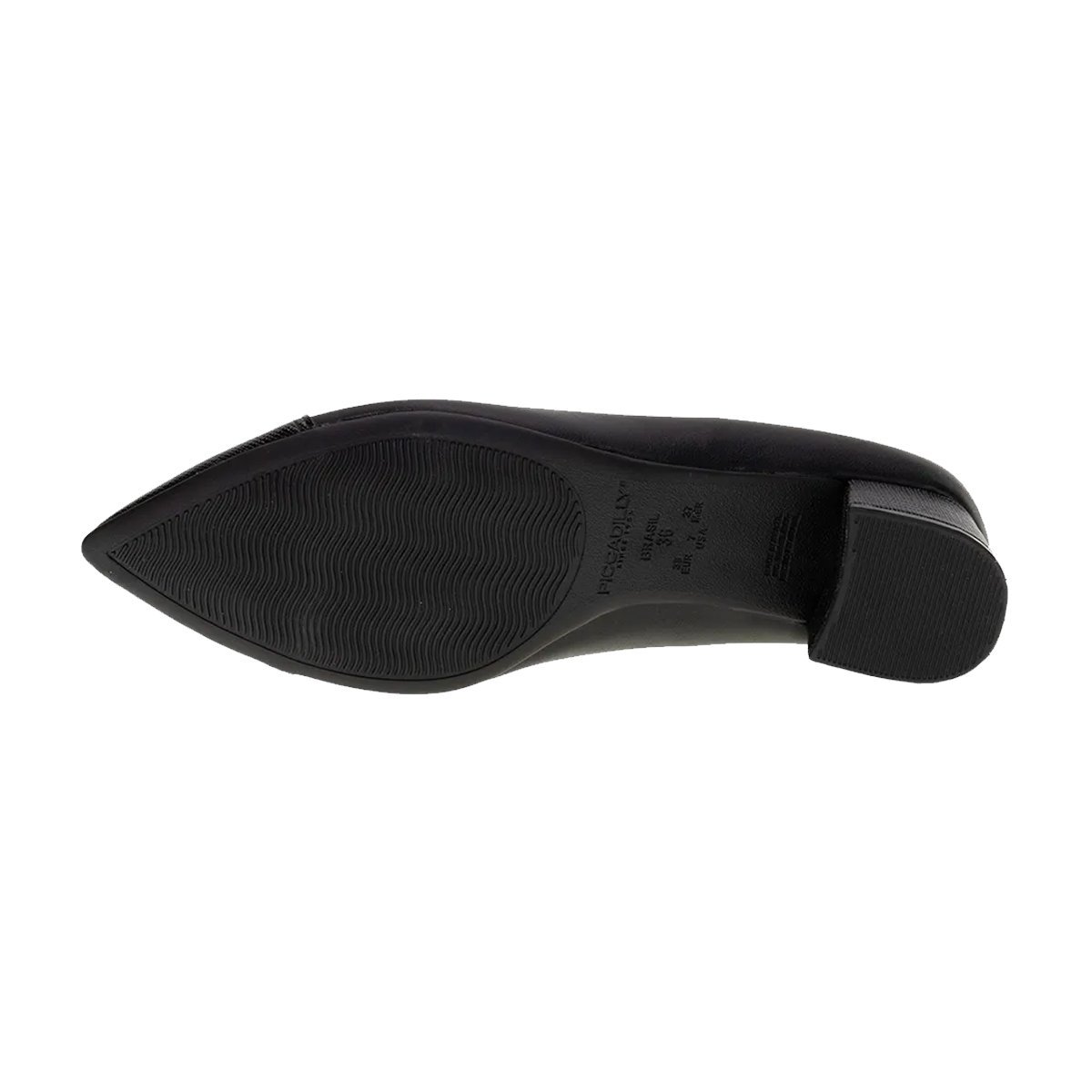 Sapato Scarpin Salto Bloco Feminino Piccadilly Preto 5
