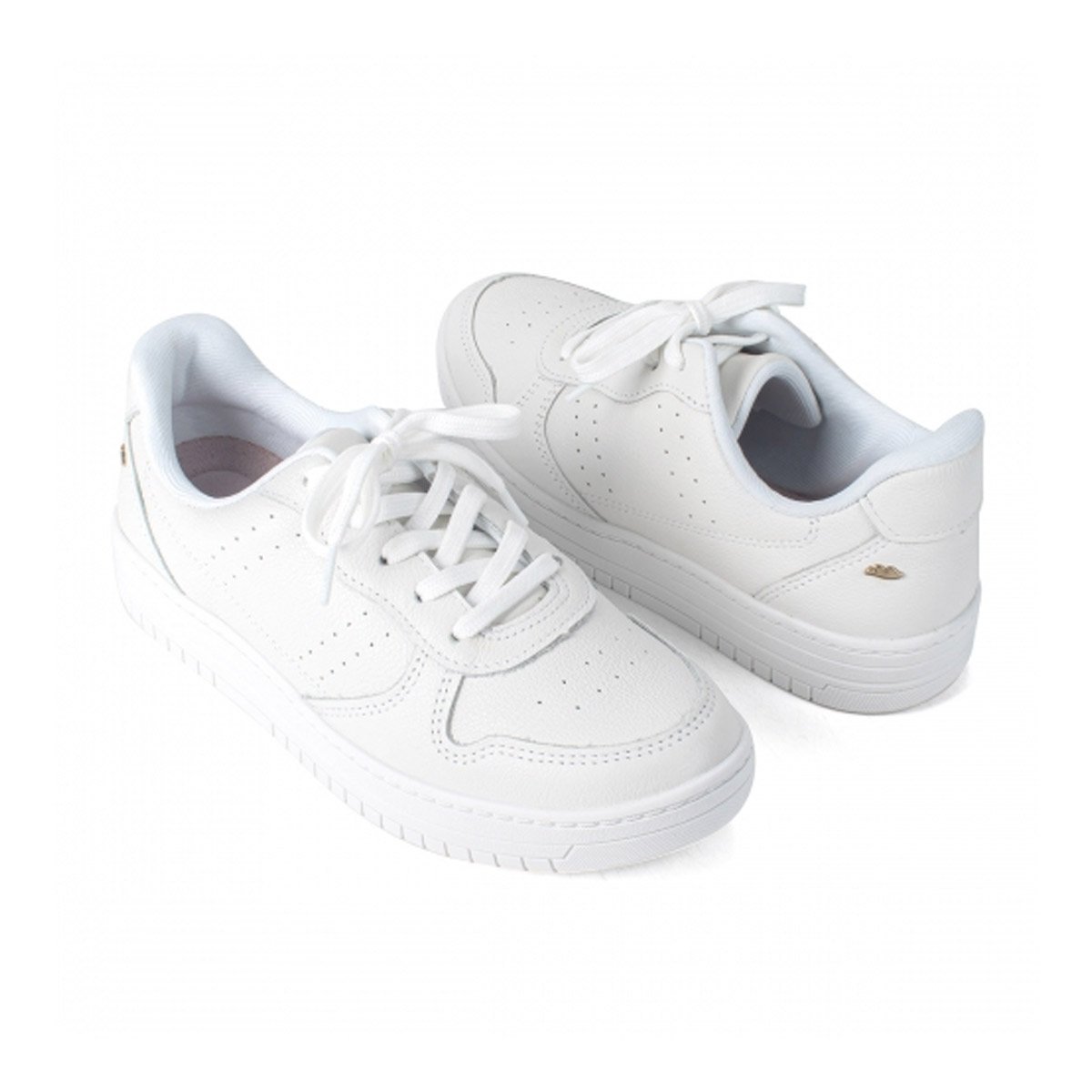 Tênis Casual Feminino Branco em Couro Dakota Branco 3