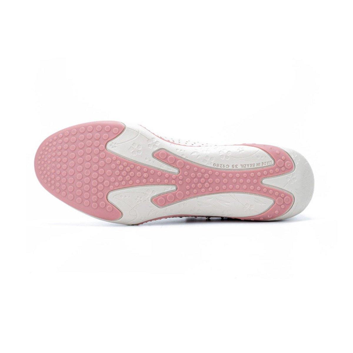 Tênis Casual Feminino Kolosh Calce Fácil Com Zíper Branco/Rosa 3