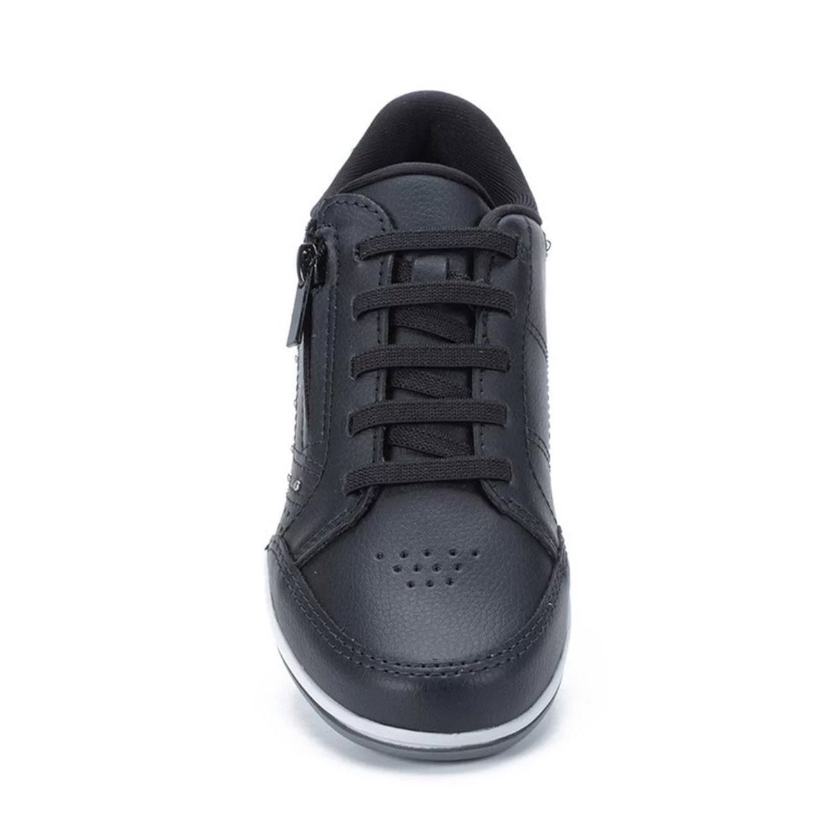 Tênis Casual Feminino Kolosh Calce Fácil Com Zíper Preto 5