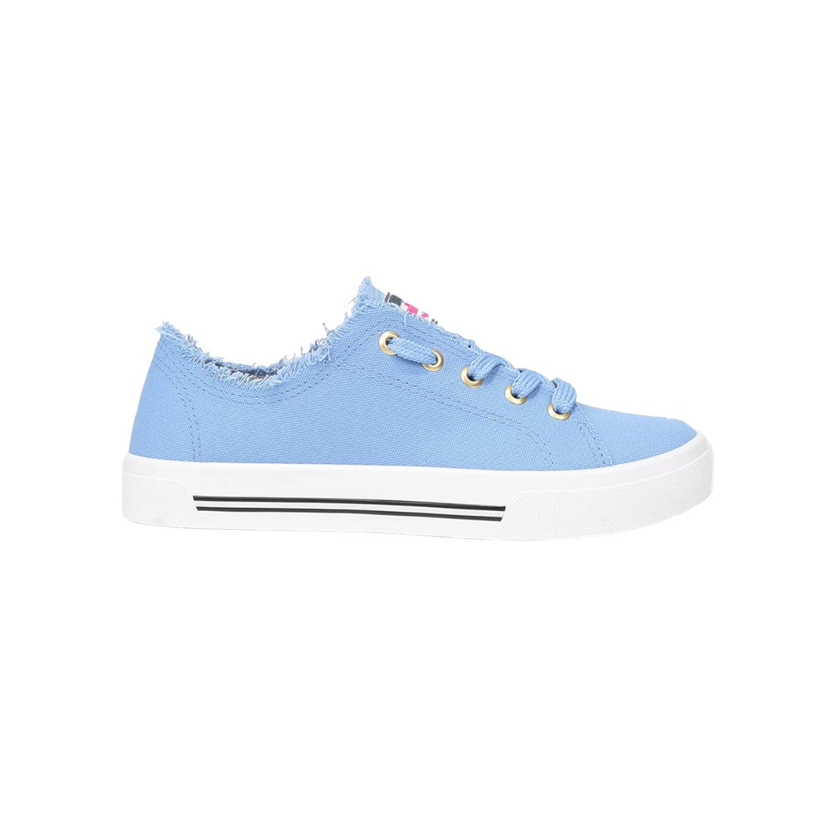 Tênis Casual Desfiado Feminino Moleca Azul 2