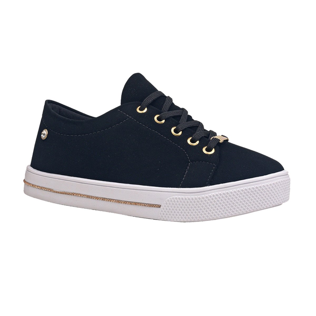 Tênis com Strass Feminino Sophia Almeida Preto 1