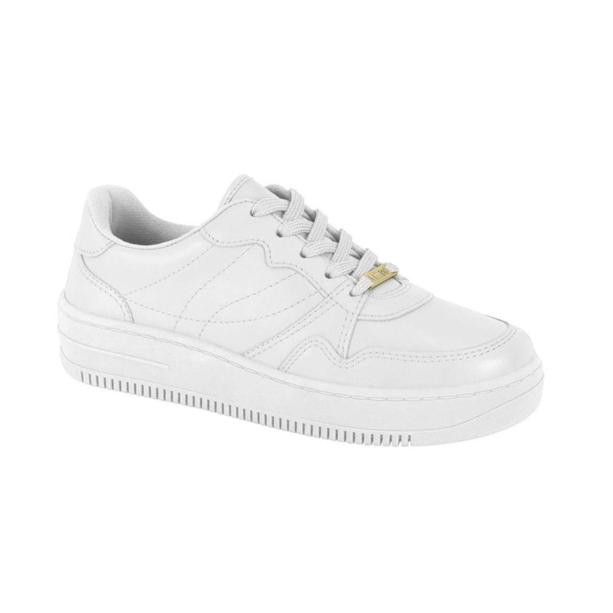 Tênis Casual com Recortes Feminino Vizzano Branco 1