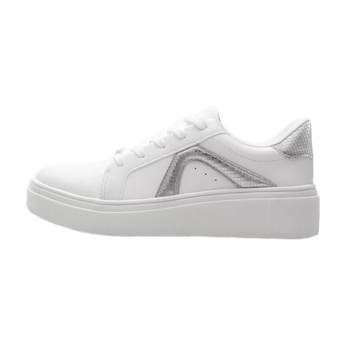 Tênis Casual Detalhe Brilhoso Feminino Vizzano Branco 2