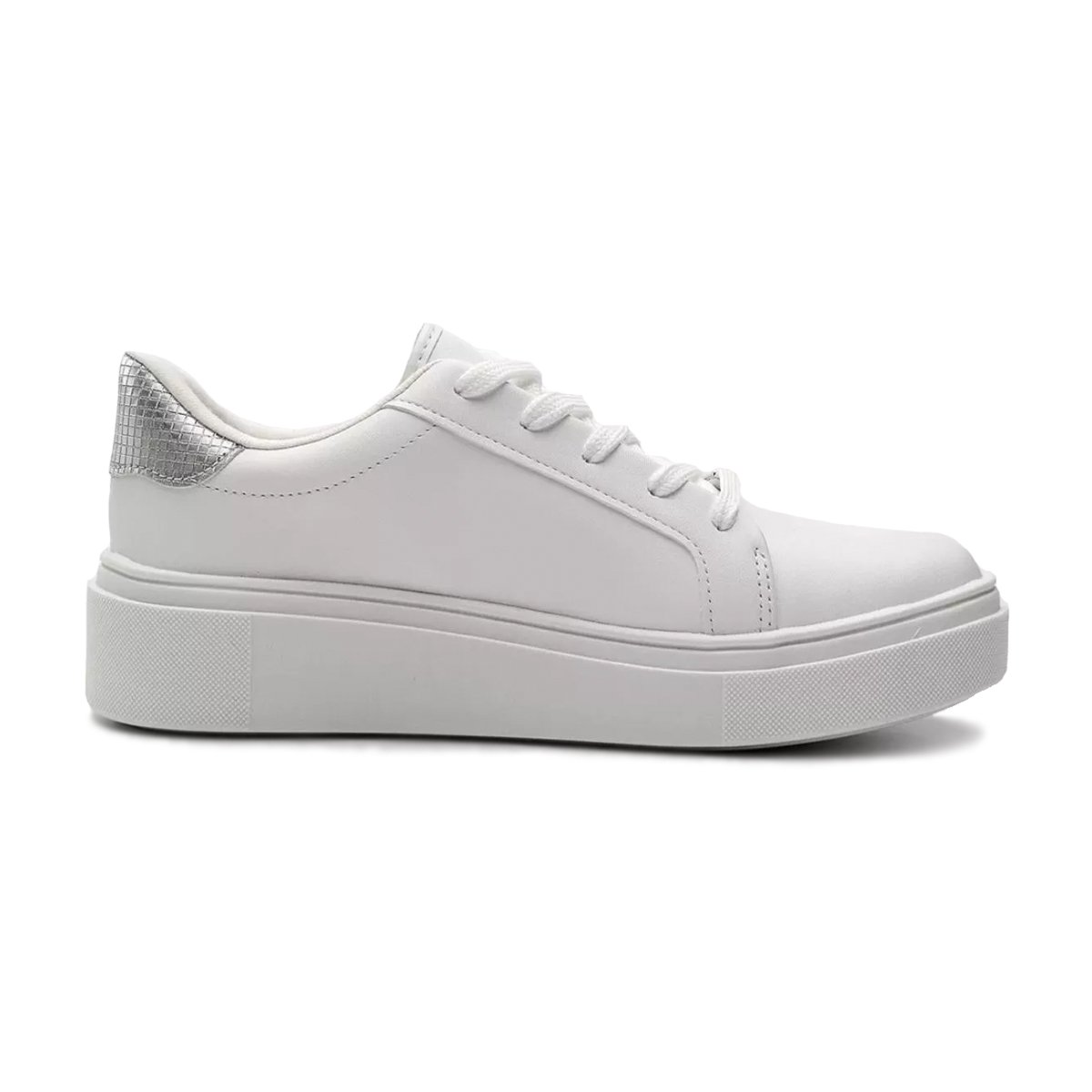 Tênis Casual Detalhe Brilhoso Feminino Vizzano Branco 3