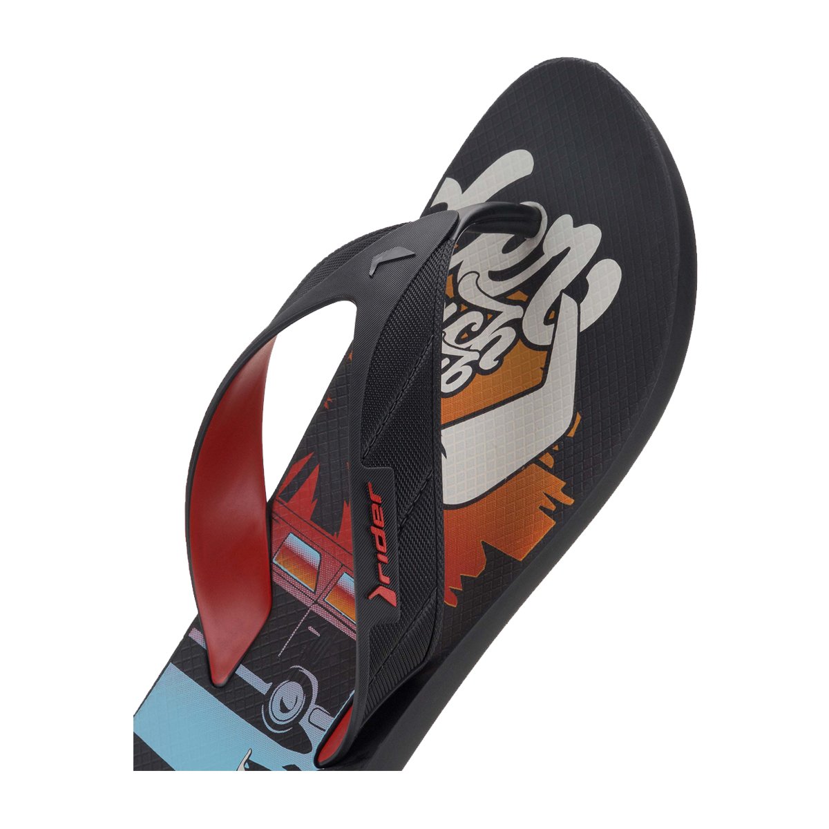 Chinelo De Dedo Casual Masculino Rider Preto 3