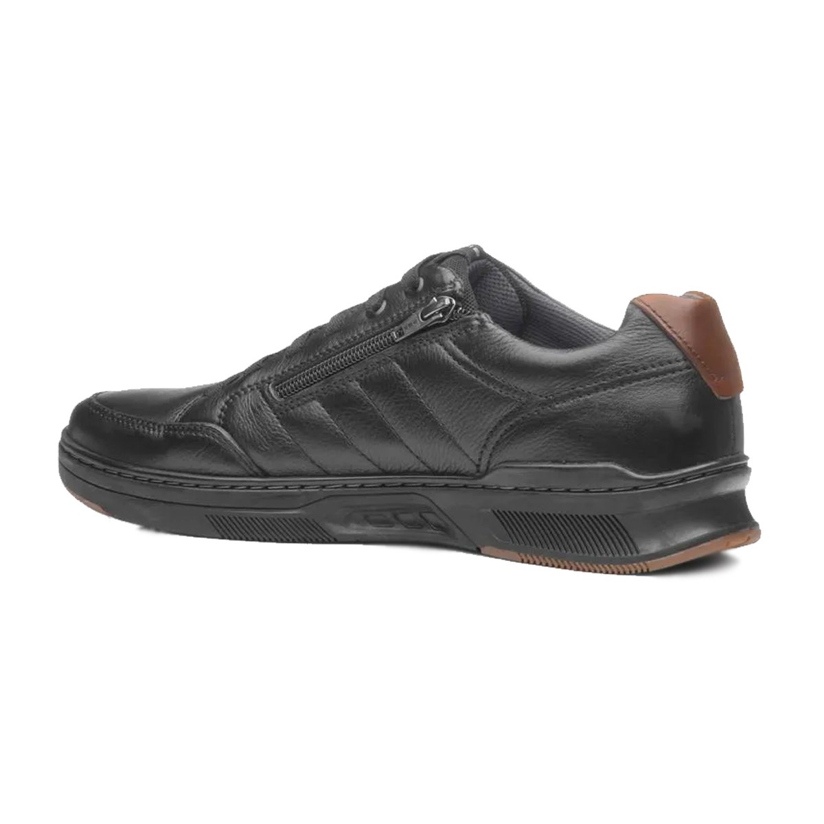 Sapatênis Masculino Casual em Couro Street Pegada Preto 2