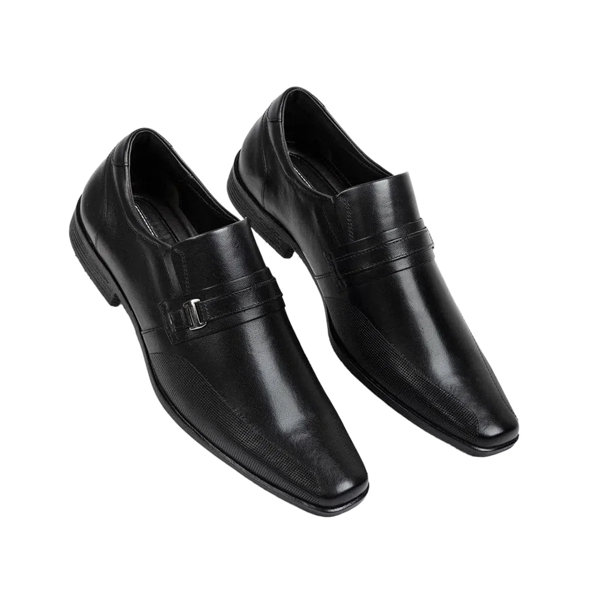 Sapato Social Couro Calce Fácil Masculino Ferracini Preto 2