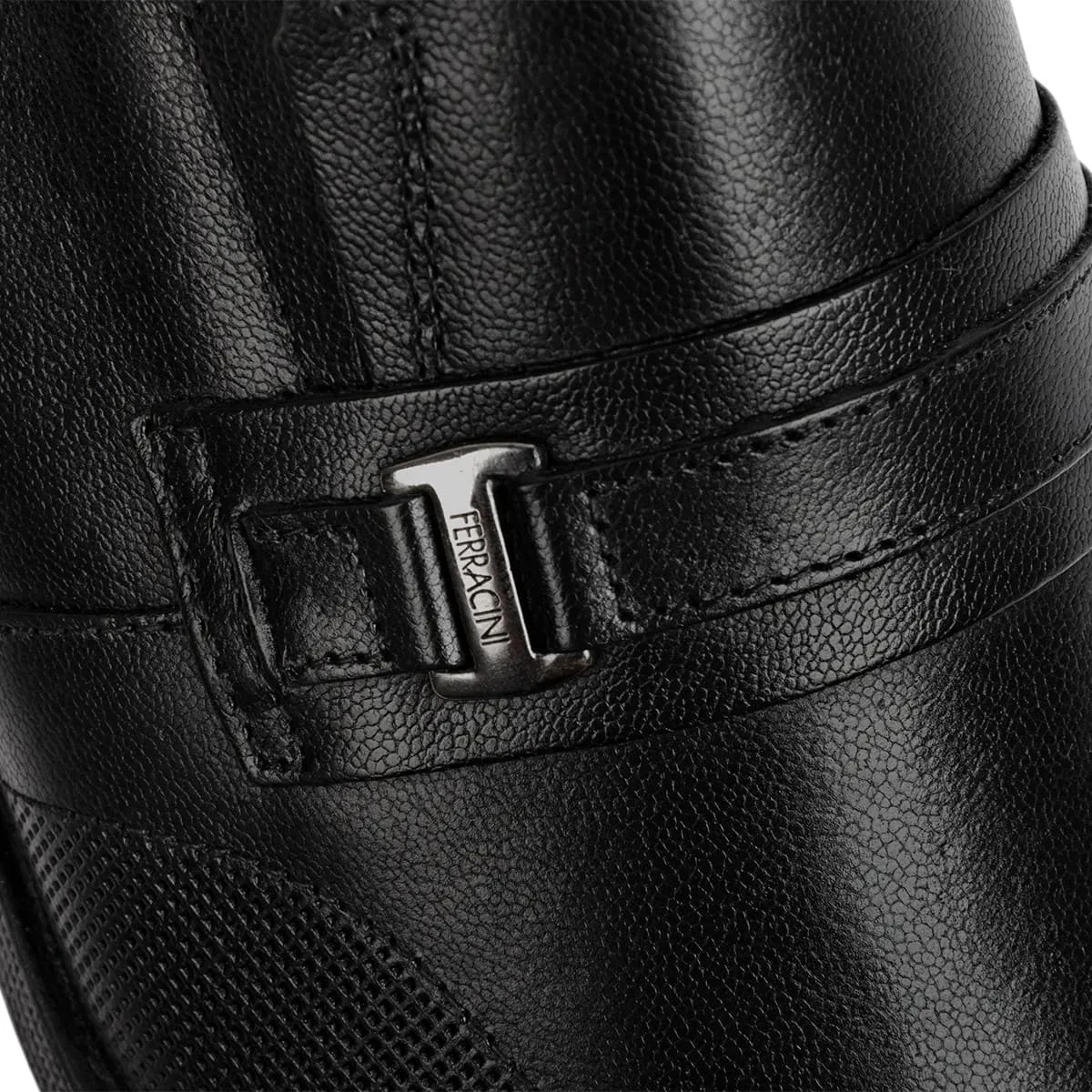 Sapato Social Couro Calce Fácil Masculino Ferracini Preto 3