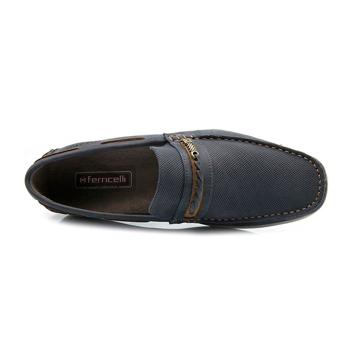 Sapato Mocassim Couro Masculino Cayanne YN46365 Azul 4