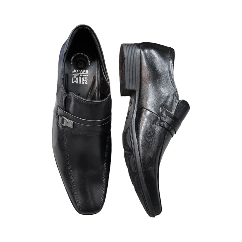Sapato Social Calce Fácil Masculino AirBag 3D Magic Jota Pe Preto 5