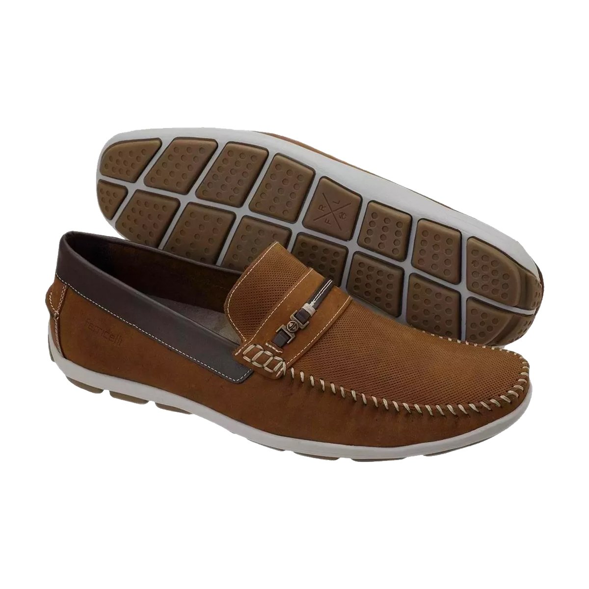 Sapato Mocassim Em Couro Masculino Ferricelli Marrom 4
