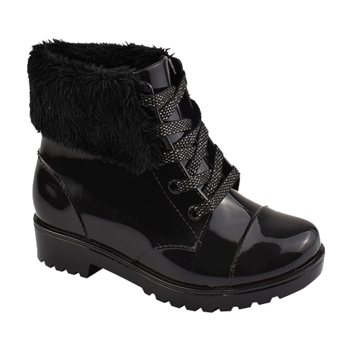 Bota Estilo Coturno Infantil Menina Luelua Preto 1