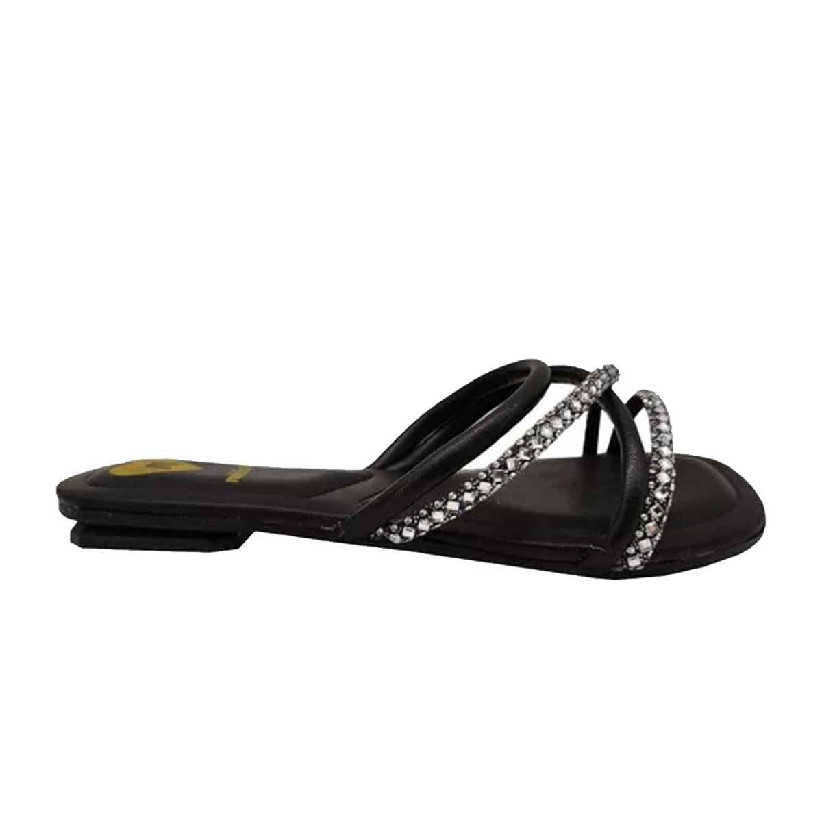 Sandália Rasteira Menina Molekinha Preto 2