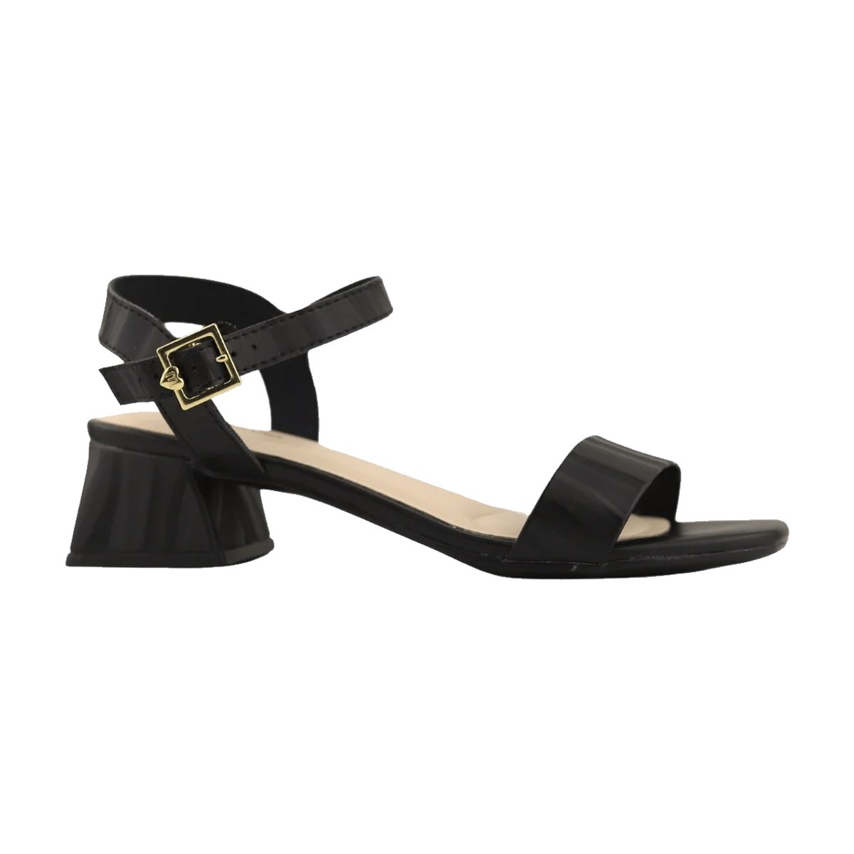 Sandália Salto Bloco Baixo Menina Molekinha Preto 3