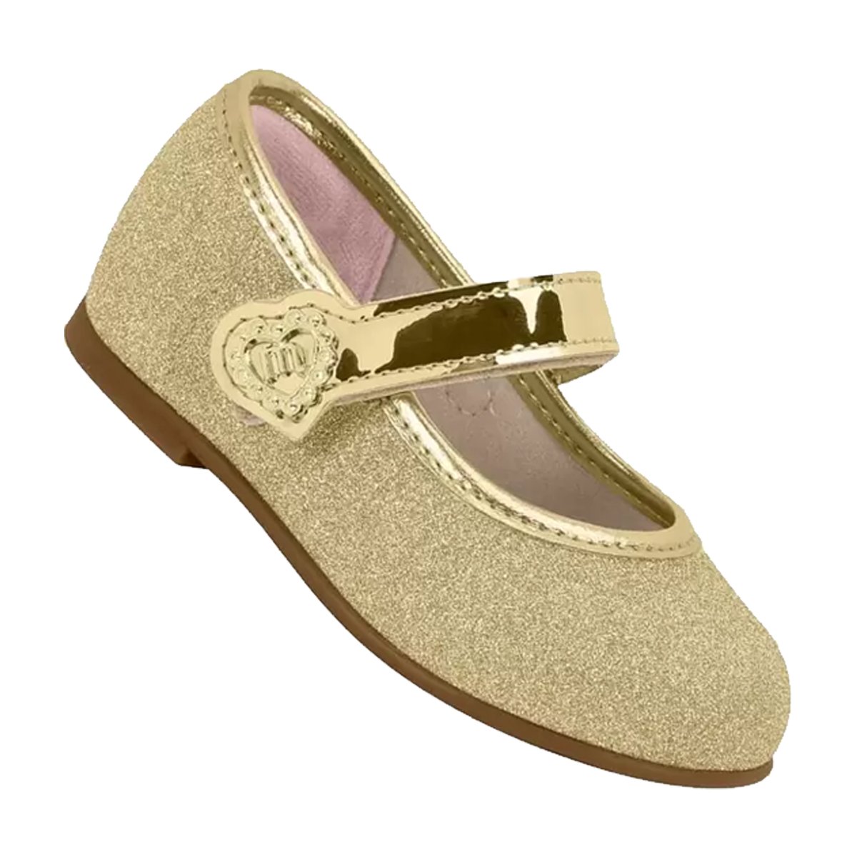 Sapatilha Boneca Pingente Infantil Feminina Molekinha Dourado 3