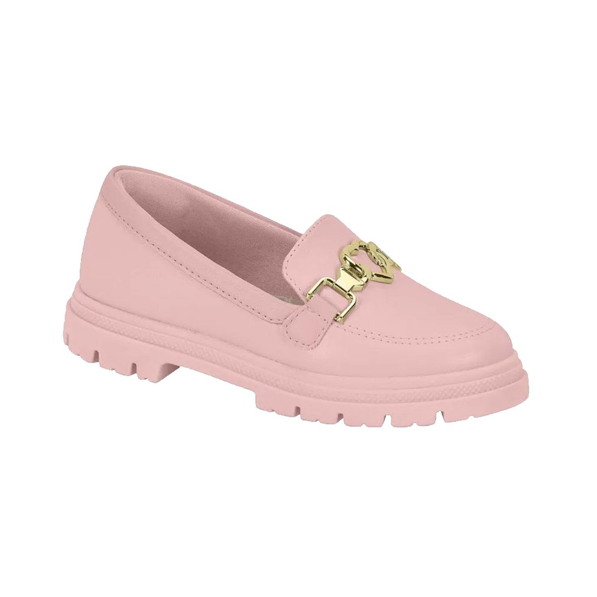 Sapato Mocassim Tratorado Menina Molekinha Rosa 1