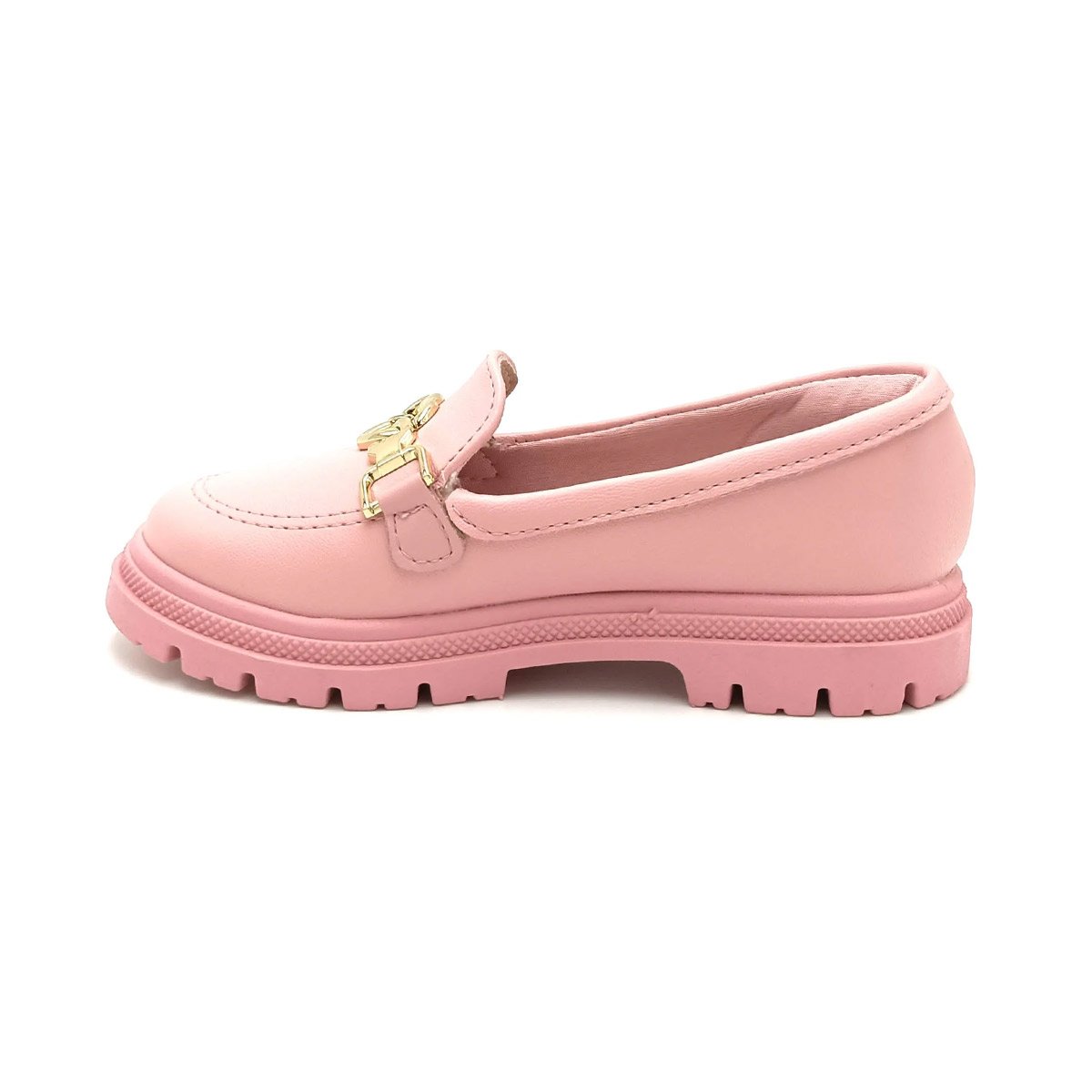 Sapato Mocassim Tratorado Menina Molekinha Rosa 2