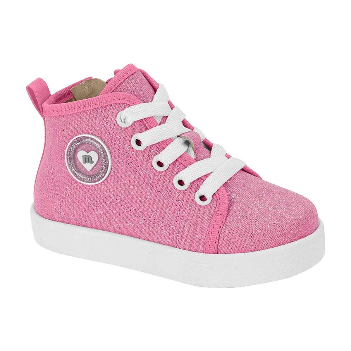 Tênis Botinha Cano Alto Infantil Feminino Molekinha Rosa 1