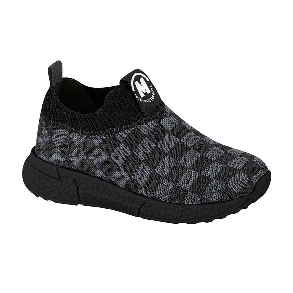 Tênis Quadriculado Masculino Infantil Molekinho Preto/Cinza 1