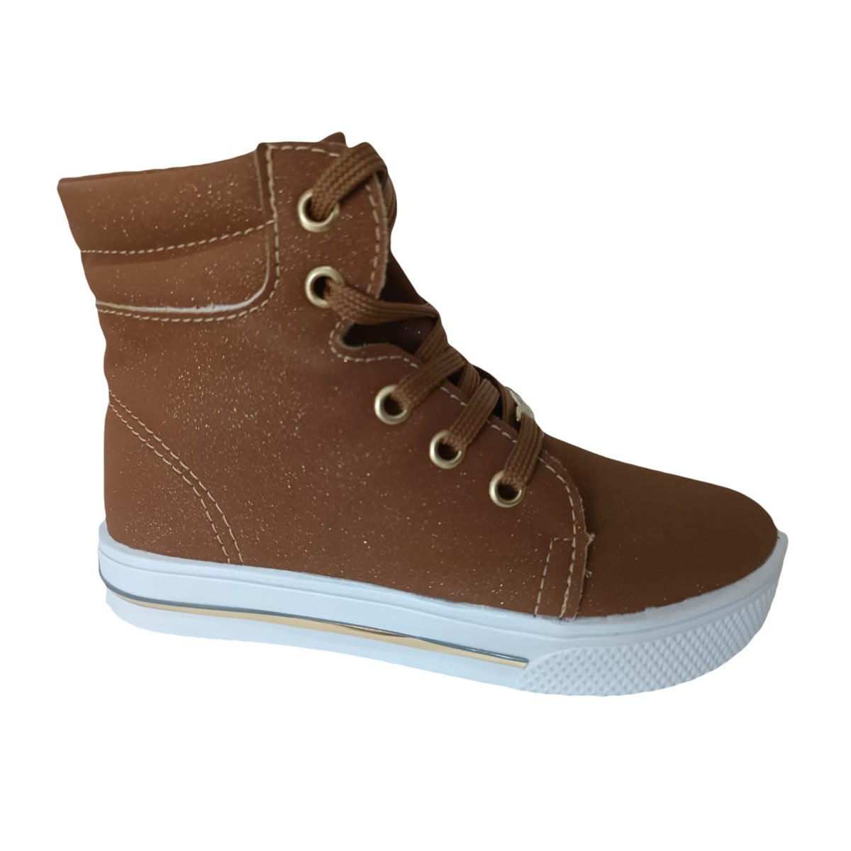 Bota Cano Curto Menina Sophia Almeida Marrom 1