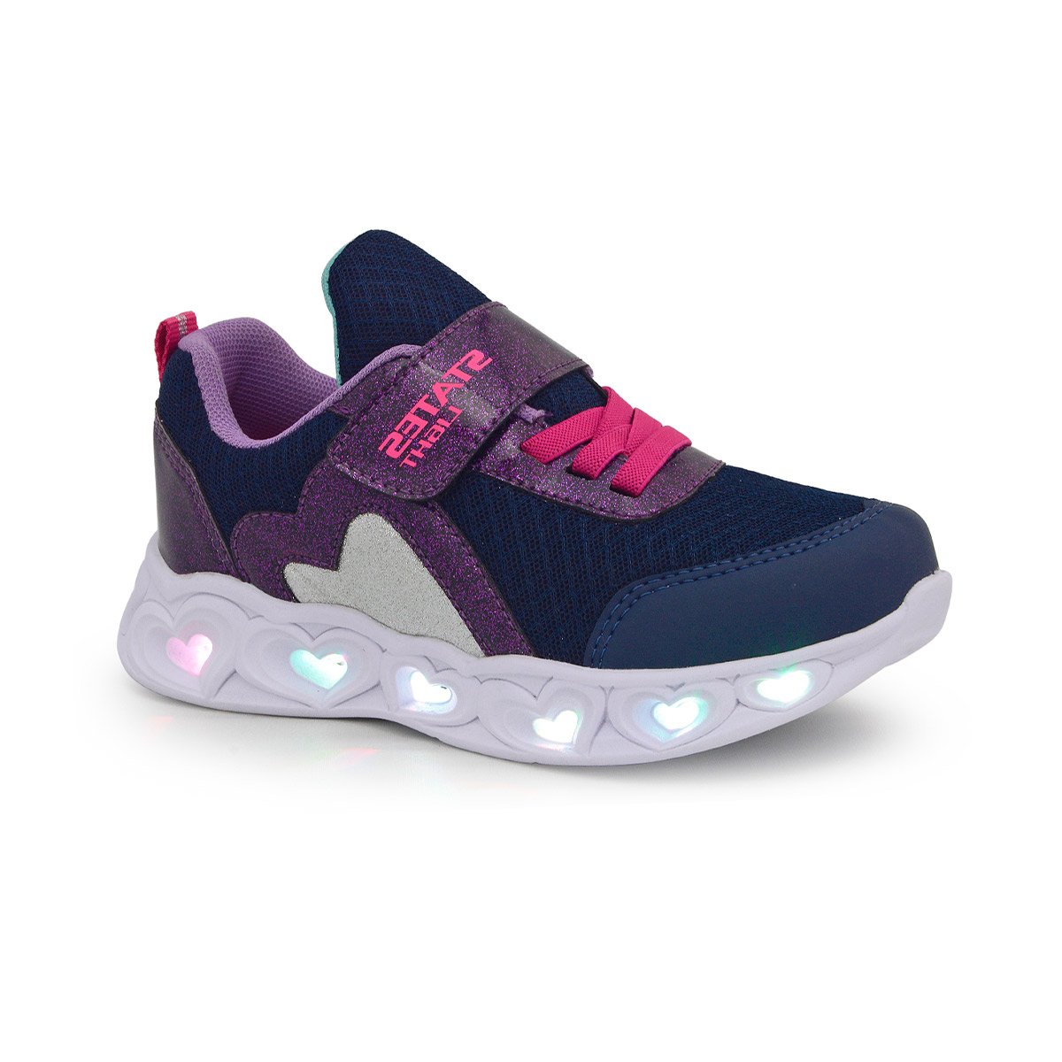 Tênis LED Infantil Feminino States Ligth ST504 Azul 1