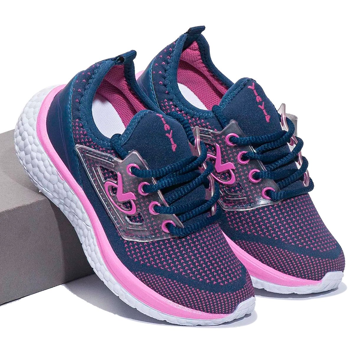 Tênis Jogging Infantil Feminino Via Vip VV9502 Azul 3