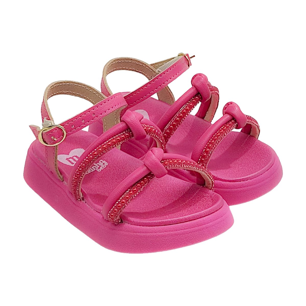 Sandália Papete Tira Ajustável Infanti Feminina Molekinha Rosa 2
