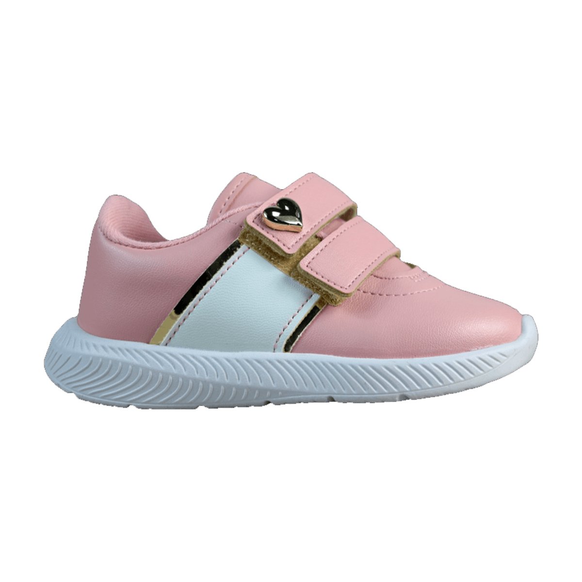 Tênis Calce Fácil Ajuste Tiras Auto Colante Menina Molekinha Rosa 3