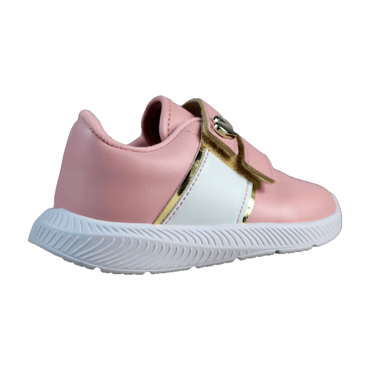 Tênis Calce Fácil Ajuste Tiras Auto Colante Menina Molekinha Rosa 4
