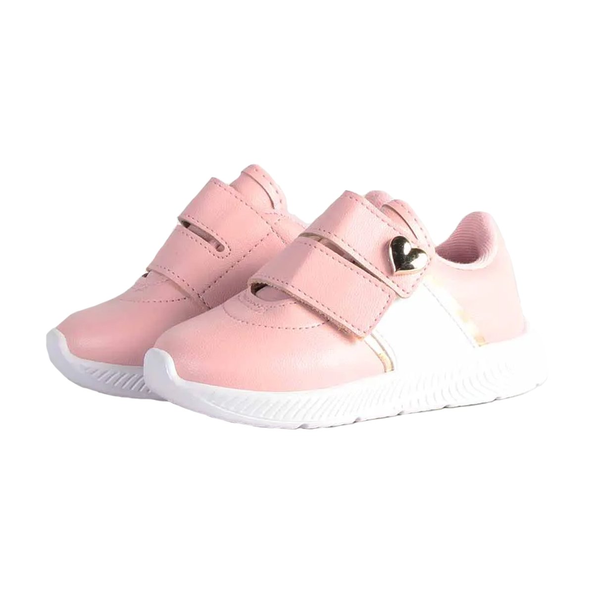 Tênis Calce Fácil Ajuste Tiras Auto Colante Menina Molekinha Rosa 5