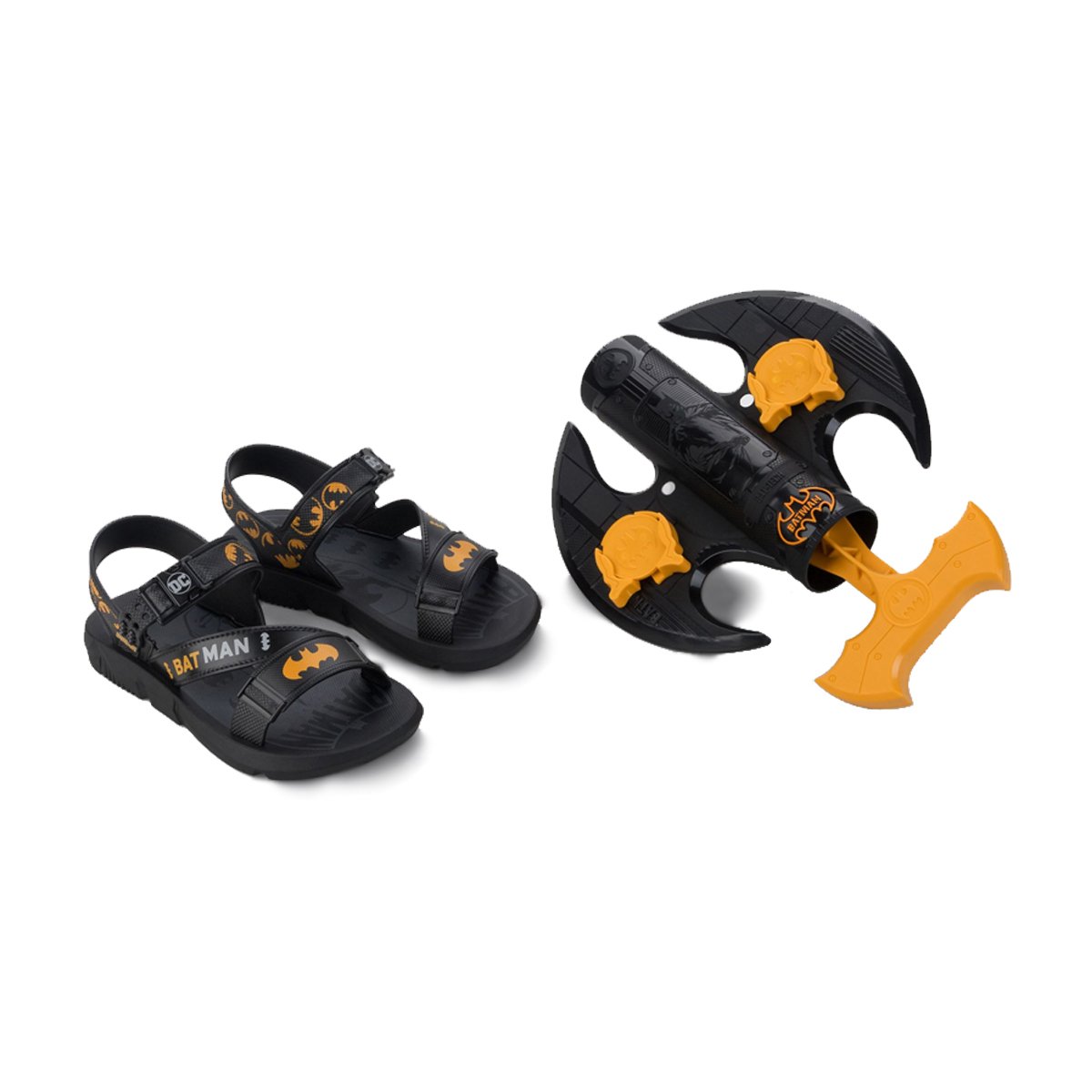 Sandália Batman com Brinde Lançador Menino Grendene Kids Preto 5