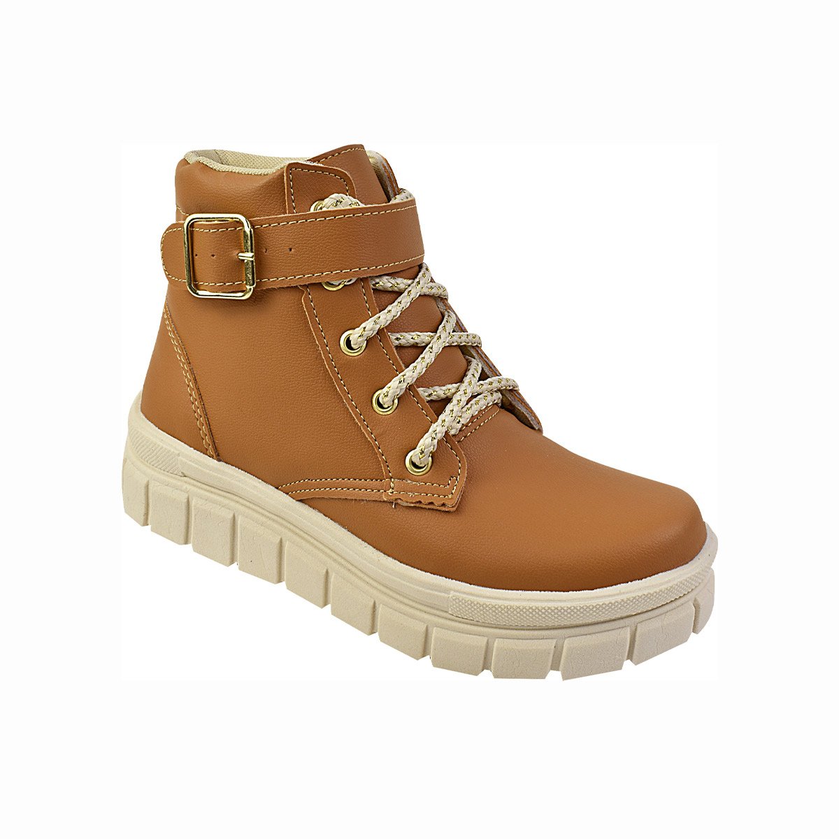 Coturno Tratorado Infantil Menina Tok Pé 17008 Marrom 1