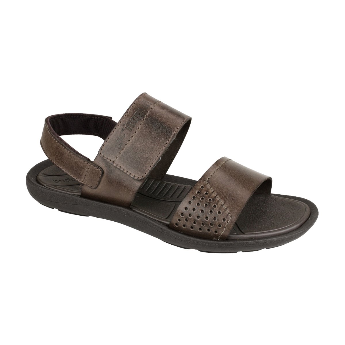 Sandália Slide em Couro Masculina Itapuã Marrom 1