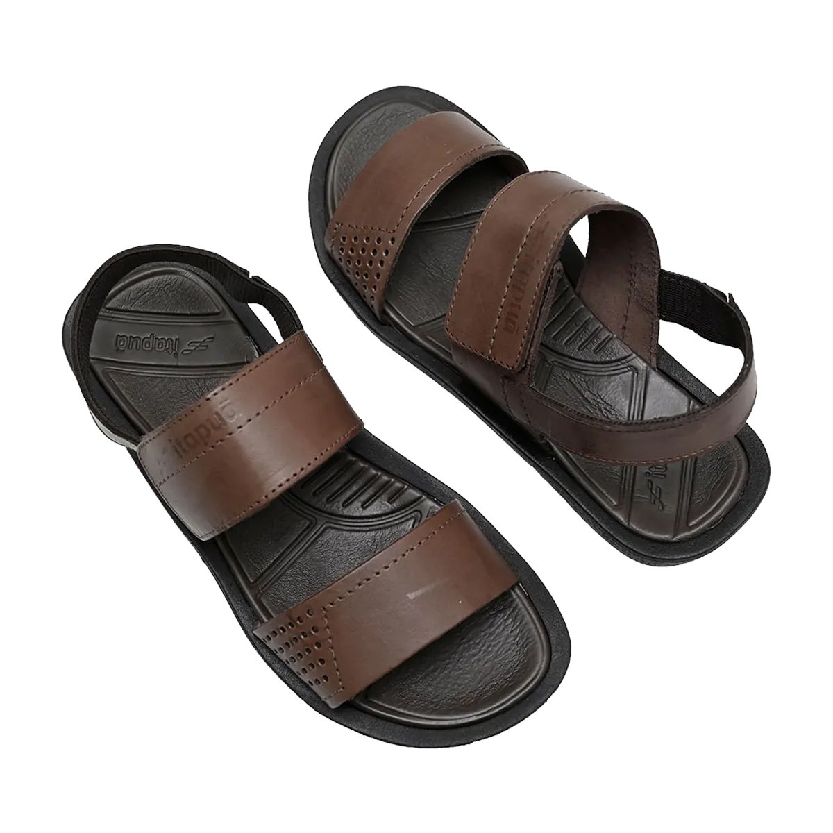 Sandália Slide em Couro Masculina Itapuã Marrom 4
